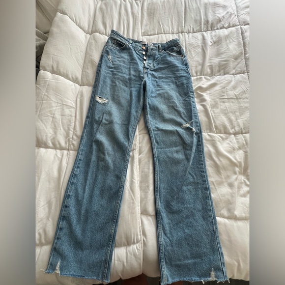 ZARA high rise distressed ankle jeans - Picture 1 of 3